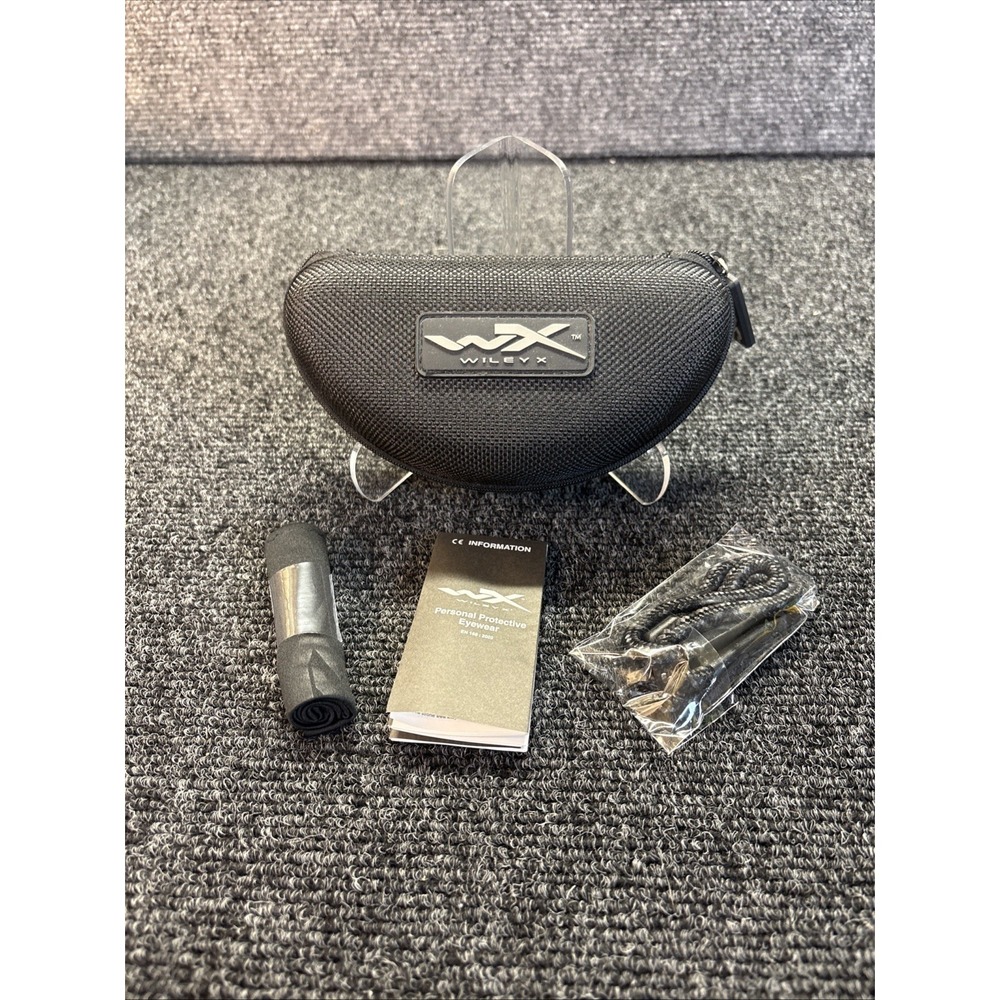 Wx Wiley X~Sunglasses Black Clam Shell Zip‎ Case